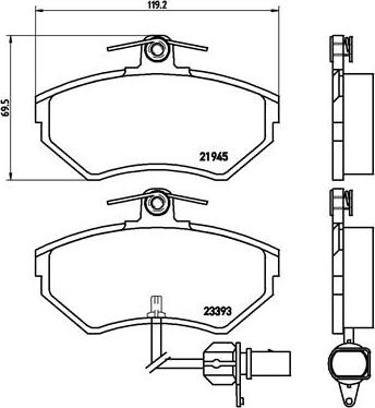 Brembo P 85 044 - Set placute frana,frana disc parts5.com