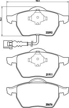 Brembo P 85 045 - Тормозные колодки, дисковые, комплект parts5.com