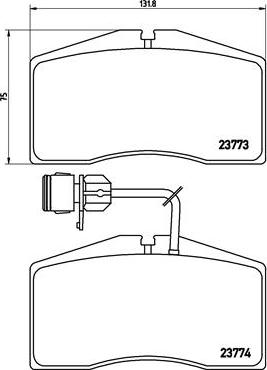 Brembo P 85 053 - Brake Pad Set, disc brake parts5.com