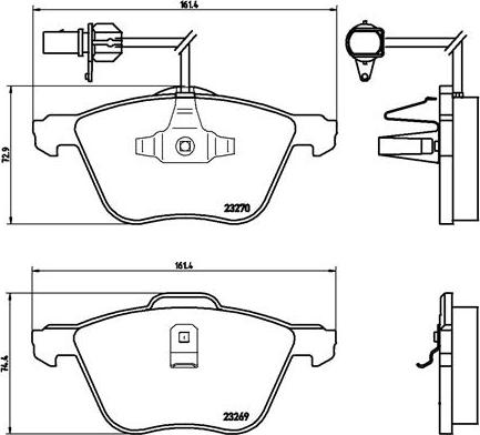 Brembo P 85 061 - Set placute frana,frana disc parts5.com