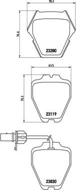 Brembo P 85 067 - Set placute frana,frana disc parts5.com