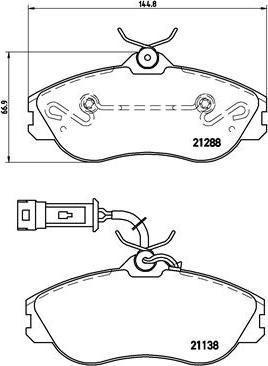 Brembo P 85 018 - Piduriklotsi komplekt,ketaspidur parts5.com