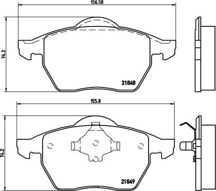 Brembo P 85 039 - Set placute frana,frana disc parts5.com