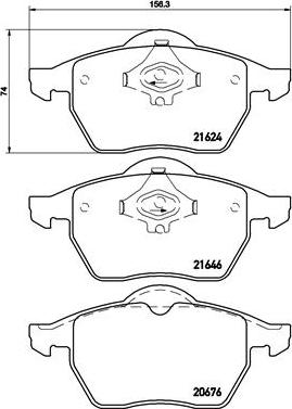 Brembo P 85 036 - Set placute frana,frana disc parts5.com