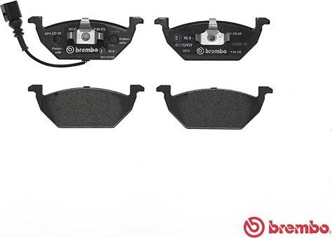 Brembo P 85 072 - Set placute frana,frana disc parts5.com