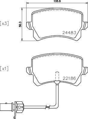 Brembo P 85 142 - Jarrupala, levyjarru parts5.com