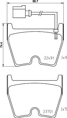 Brembo P 85 152 - Sada brzdových destiček, kotoučová brzda parts5.com