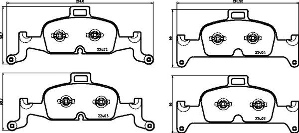 Brembo P 85 164 - Piduriklotsi komplekt,ketaspidur parts5.com