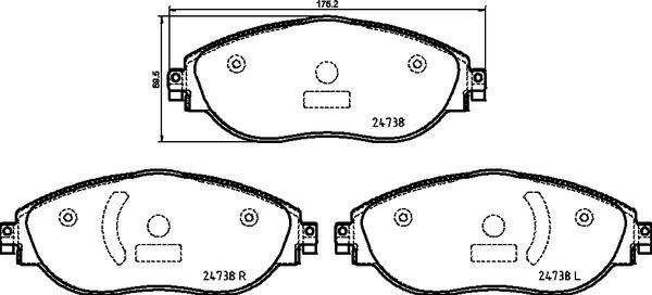 Brembo P 85 166 - Brake Pad Set, disc brake parts5.com