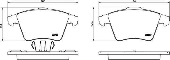 Brembo P 85 106 - Brake Pad Set, disc brake parts5.com