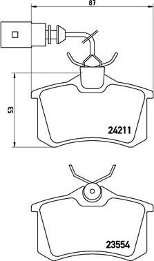 Brembo P 85 101 - Juego de pastillas de freno parts5.com