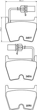 Brembo P 85 132 - Set placute frana,frana disc parts5.com