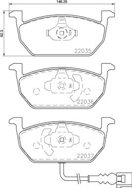 Brembo P 85 137 - Komplet kočnih obloga, disk kočnica parts5.com