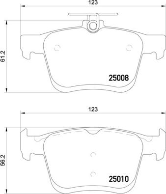 Brembo P 85 125E - Sada brzdových platničiek kotúčovej brzdy parts5.com