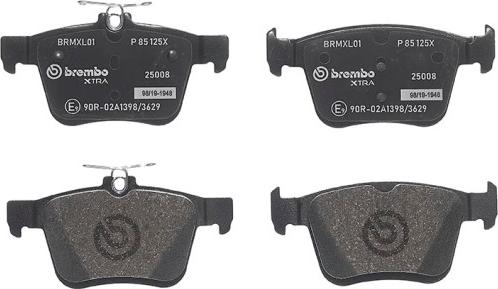 Brembo P 85 125X - Piduriklotsi komplekt,ketaspidur parts5.com