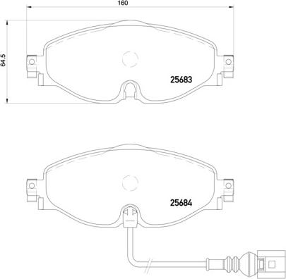 Brembo P 85 126X - Set placute frana,frana disc parts5.com