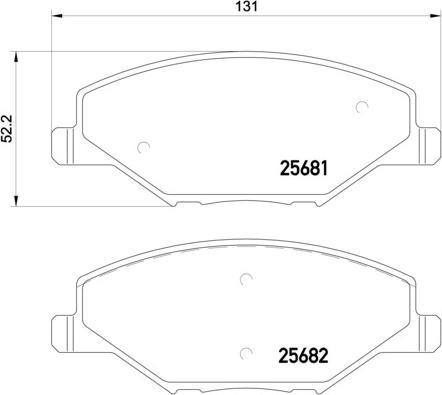 Brembo P 85 121 - Komplet pločica, disk-kočnica parts5.com