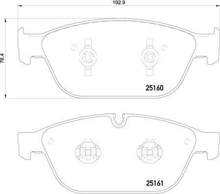 Brembo P 85 128 - Тормозные колодки, дисковые, комплект parts5.com