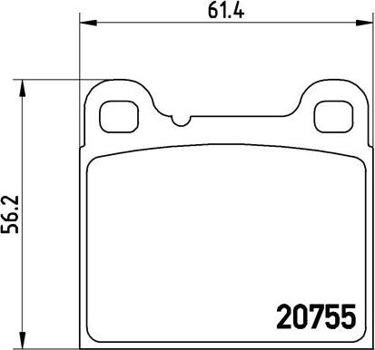 Brembo P 86 002 - Brake Pad Set, disc brake parts5.com