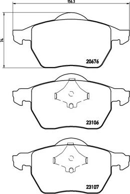 Brembo P 86 015 - Комплект спирачно феродо, дискови спирачки parts5.com