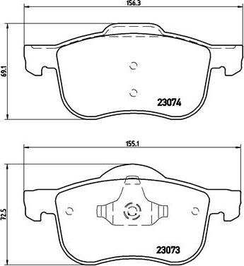 Brembo P 86 016 - Set placute frana,frana disc parts5.com