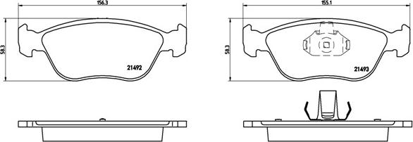 Brembo P 86 024 - Set placute frana,frana disc parts5.com