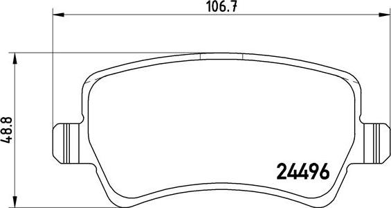 Brembo P 86 021X - Komplet zavornih oblog, ploscne (kolutne) zavore parts5.com