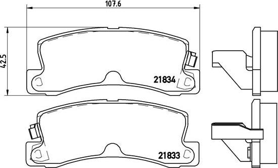 Brembo P 83 015 - Set placute frana,frana disc parts5.com