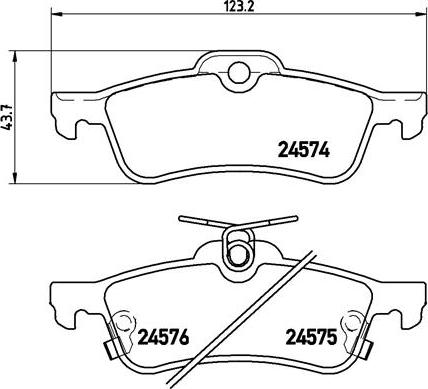 Brembo P 83 087 - Zestaw klocków hamulcowych, hamulce tarczowe parts5.com