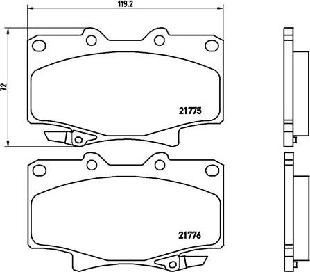 Brembo P 83 025 - Set placute frana,frana disc parts5.com