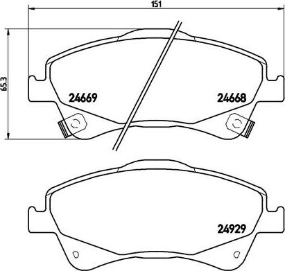 Brembo P 83 109X - Zestaw klocków hamulcowych, hamulce tarczowe parts5.com