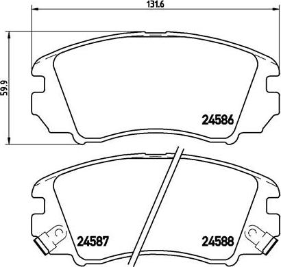 Brembo P 30 043 - Set placute frana,frana disc parts5.com