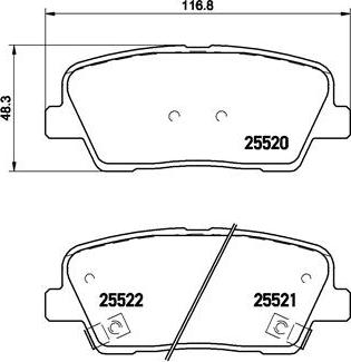 Brembo P 30 063 - Komplet zavornih oblog, ploscne (kolutne) zavore parts5.com