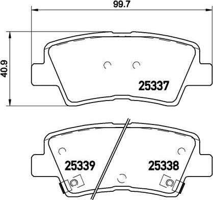 Brembo P 30 067X - Sada brzdových destiček, kotoučová brzda parts5.com