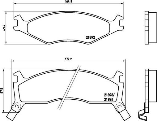 Brembo P 30 006 - Set placute frana,frana disc parts5.com