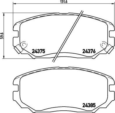 Brembo P 30 038 - Set placute frana,frana disc parts5.com