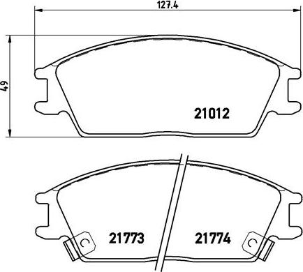 Brembo P 30 024 - Bremsbelagsatz, Scheibenbremse parts5.com