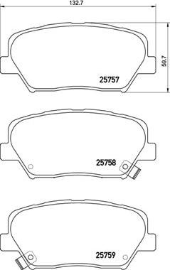 Brembo P 30 070 - Komplet zavornih oblog, ploscne (kolutne) zavore parts5.com