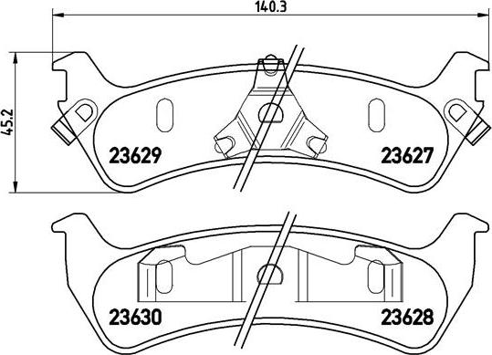 Brembo P 24 042 - Set placute frana,frana disc parts5.com