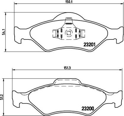 Brembo P 24 054 - Set placute frana,frana disc parts5.com