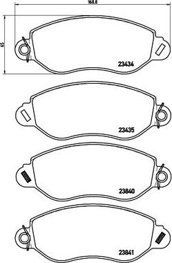 Brembo P 24 053 - Set placute frana,frana disc parts5.com