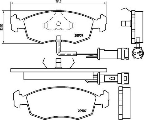 Brembo P 24 007 - Set placute frana,frana disc parts5.com