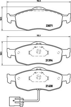 Brembo P 24 034 - Set placute frana,frana disc parts5.com