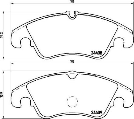 Brembo P 24 074 - Set placute frana,frana disc parts5.com