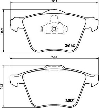 Brembo P 24 077X - Set placute frana,frana disc parts5.com