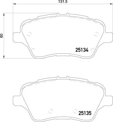 Brembo P 24 151 - Set placute frana,frana disc parts5.com