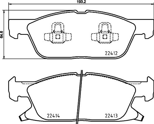 Brembo P 24 188 - Piduriklotsi komplekt,ketaspidur parts5.com