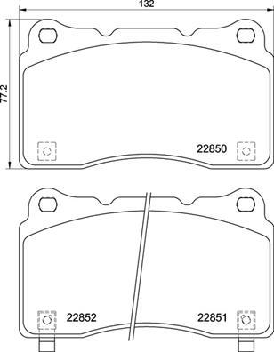 Brembo P 28 099 - Komplet zavornih oblog, ploscne (kolutne) zavore parts5.com