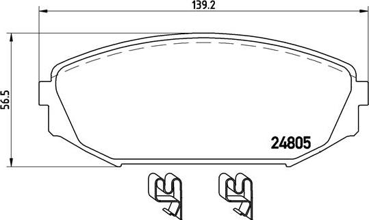 Brembo P 28 049 - Kit de plaquettes de frein, frein à disque parts5.com