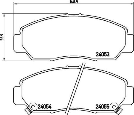 Brembo P 28 047 - Juego de pastillas de freno parts5.com